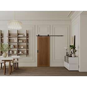 Vente Unique SANDORA Sliding Door MDF Dark Natural Wood H205 x L93 cm