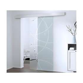 Vente Unique HEIDI Sliding Door Frosted Tempered Glass H205 x L93 cm
