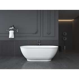 Vente Unique MOBULA Oval Bathtub Glossy Acrylic 170x75x60cm