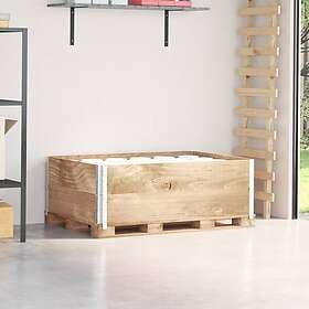 vidaXL Pallkragar 2 st 120x80 cm massivt furu 4010275