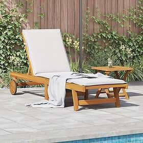 vidaXL Sunlounger solid acacia wood