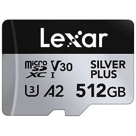 Lexar Professional Silver Plus MicroSDXC UHS-I U3 V30 A2 512GB