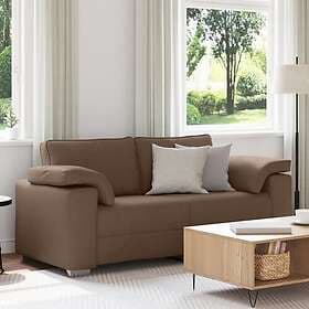 vidaXL Soffa Brun Polyester Medium Avtagbara överdrag 3-Sits soffa 4105231