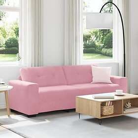 vidaXL 3-sitssoffa Rosa 180 cm i Sammet 4105137