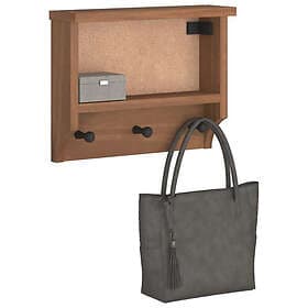 vidaXL SANDNES Wall Mounted Coat Rack 45x12x35 cm Solid Pine Wood