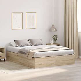 vidaXL Storage bed Sonoma Oak 150x200cm