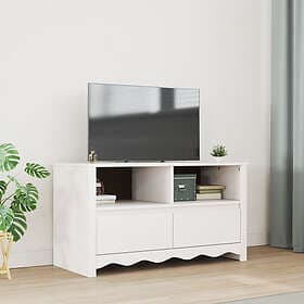 vidaXL TV-bänk ""DRAMMEN"" Vit 99x43x55 cm Massivt trä Furu