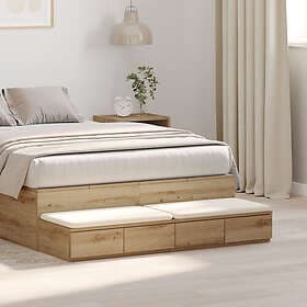 vidaXL Artisan Oak Bed Drawer 120x36.5x16.5 cm engineered wood