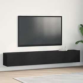 vidaXL TV-bänkar 2 st Svart Ek 100x30x30 cm Konstruerat trä
