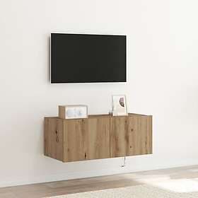 vidaXL TV-Väggskåp med LED-lampor Artisan Ek 80x35x31 cm