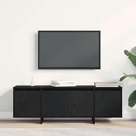 vidaXL TV-bänk Svart Ek 120x30x40,5 cm Byggt av trä