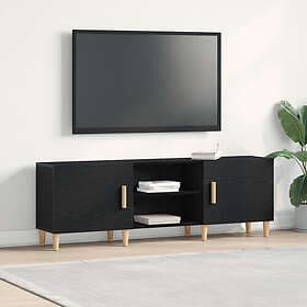 vidaXL TV-bänk Svart ek, 150x30x50 cm, Tillverkad av konstruerat trä