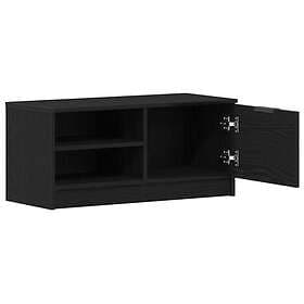vidaXL TV-bänk Svart Ek 80x35x36,5 cm Konstruerat Trä