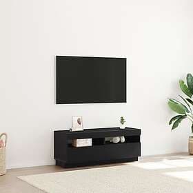 vidaXL TV-bänk med LED-lampor i svart ek, 100x35x40 cm, tillverkad av konstruera