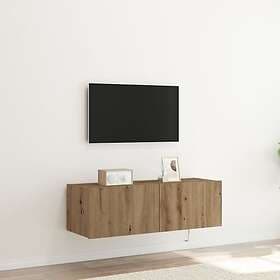 vidaXL TV Väggskåp med LED-lampor Artisan Ek 100x35x31 cm