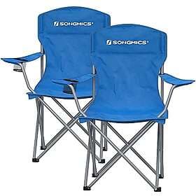 Songmics 2 hopfällbara campingstolar 