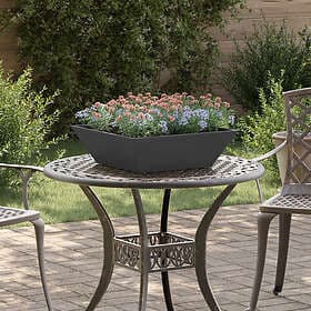 vidaXL Metallkruka Svart Metall 50 x 50 x 15 cm Dekorativa inslag
