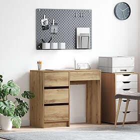 vidaXL Brunt Skrivbord Artisan ek Konstruerat trä Kompakt Förvaring
