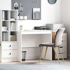 vidaXL Datorbord Vitt Konstruerat trä 90 x 50 x 76 cm Hållbart