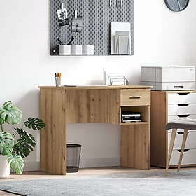 vidaXL Skrivbord med Förvaring Artisan Ek 90x49.5x75 cm Konstruerat trä
