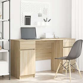 vidaXL Skrivbord Sonoma Ek 140x49x76 cm Konstruerat trä