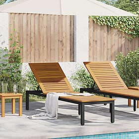 vidaXL Lounge Set 3 Pieces with Cushions Antracit Steel
