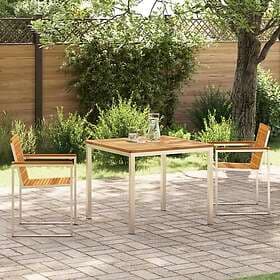 vidaXL 3-delars trädgårdsmatsalsset i massivt akaciaträ utomhusbord 90x90x74.5 c
