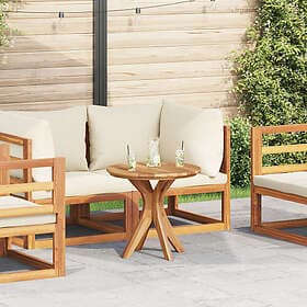 vidaXL Trädgård Kaffebord Ø55x51 cm trä Massivt Teak