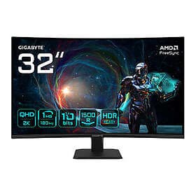 Gigabyte GS32QCA 31.5" QHD Curved Gaming Monitor - 2560 x 1440, 180Hz, 1ms, 250 