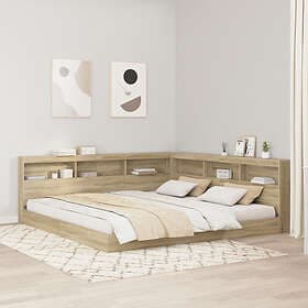 vidaXL Bokhyllasäng Sonoma ek 180x200 cm Ingenjörsträ
