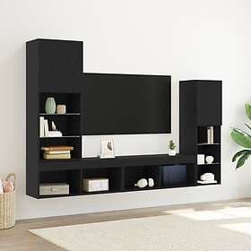 vidaXL TV-Lift Cabinet Black 30.5x30x102 cm Engineered Wood LED