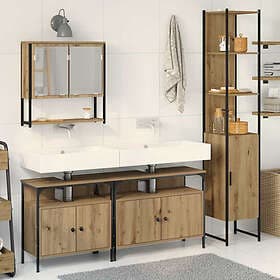 vidaXL 4-delat Badrumsinredningsset Artisan ek