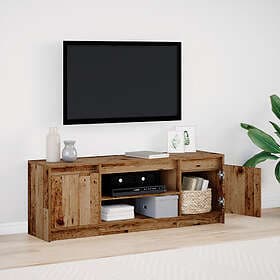vidaXL TV-skåp med LED gammalt trä 139,5x34x50 cm konstruerat trä