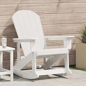 vidaXL Adirondack gungstol Vit 73,5x92x90 cm HDPE 42006625