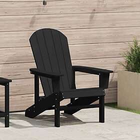 vidaXL Adirondack Stol Svart 74x82x91 cm HDPE 42006623
