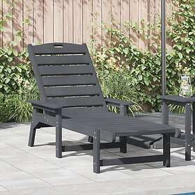 vidaXL Sunlounger light grey HDPE