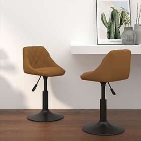 vidaXL Svanstolar 2 st Brun Sammet 335325