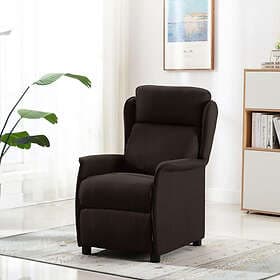 vidaXL Reclinerfåtölj mörkbrun 67,5x93,5x101,5 cm tyg 340157