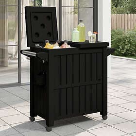 vidaXL 3-i-1 Serveringsvagn svart polypropen 2100982