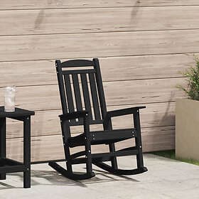 vidaXL Trädgårdsgungstol Garden Chair Black 70x92x108 cm HDPE