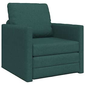 vidaXL Sofa bed 2-in-1 Dark green 74x77x81 cm Fabric