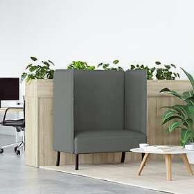 vidaXL Hög Ryggsoffa Mörkgrå 109x56x121 cm Tyg