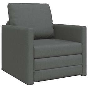 vidaXL Golvsängsoffa 2-i-1 Mörkgrå 74x77x81 cm Tyg