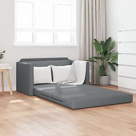 vidaXL 2-in-1 Floor Sofa Bed Dark Grey Fabric
