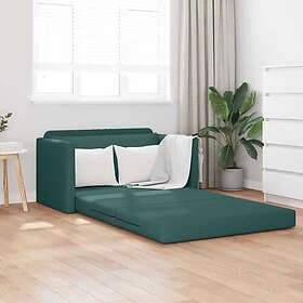 vidaXL 2-in-1 Sofa Bed Dark Green Fabric 124x71x78 cm