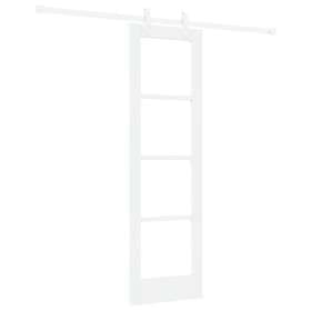 vidaXL Sliding Door with Hardware Set Solid Pine 61x198.5 cm White