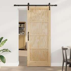 vidaXL Sliding Door with Hardware Kit 83x211 cm Solid Pine Wood