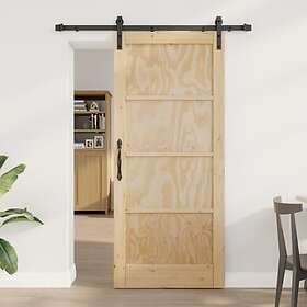 vidaXL Sliding Door Solid Pine Wood 86x198.5 cm
