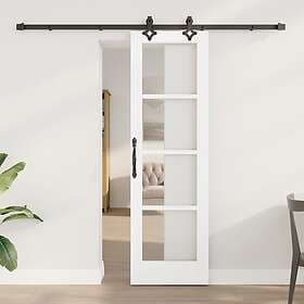 vidaXL Sliding Door with Mounting Set White 61x198.5 cm Solid Pine Wood