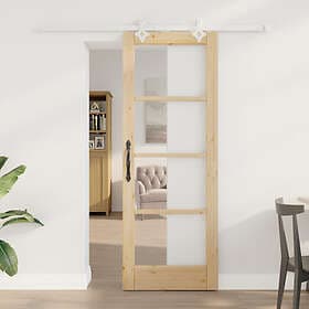 vidaXL Sliding Door Solid Pine 73.5x198.5 cm